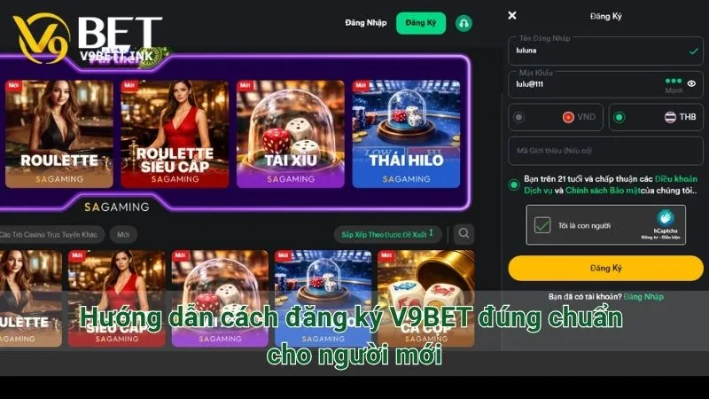 Hướng dẫn cách đăng ký V9BET đúng chuẩn cho người mới